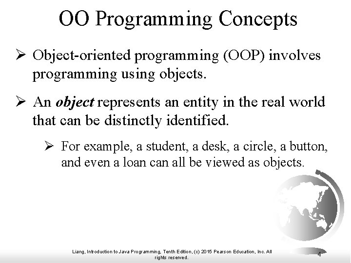 Chapter 9 Objects and Classes Liang Introduction to