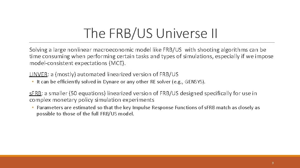 The FRB/US Universe II Solving a large nonlinear macroeconomic model like FRB/US with shooting