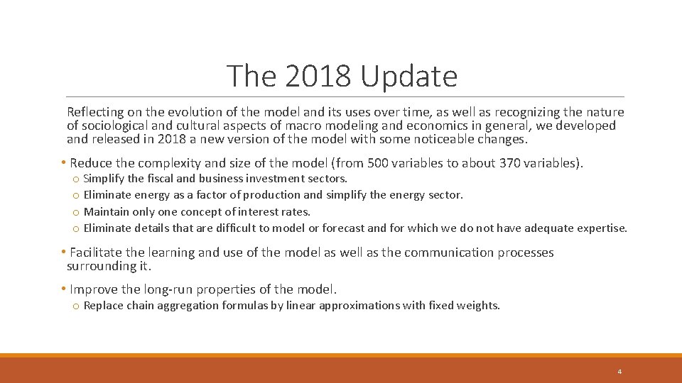 The 2018 Update Reflecting on the evolution of the model and its uses over
