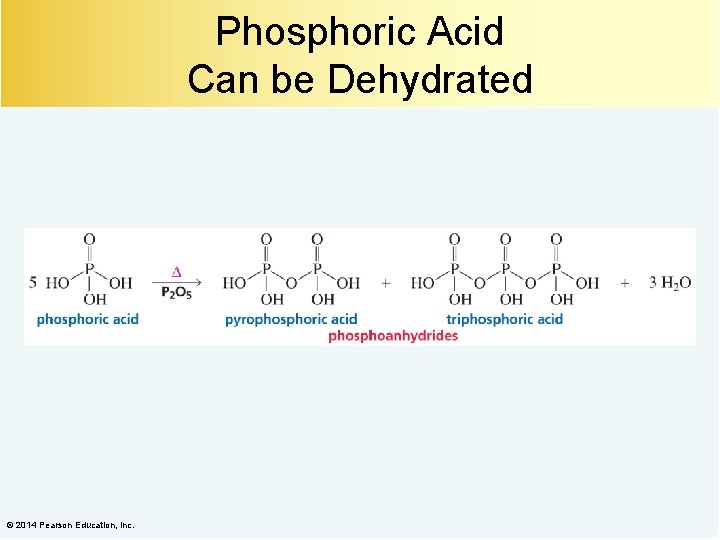 Phosphoric Acid Can be Dehydrated © 2014 Pearson Education, Inc. 