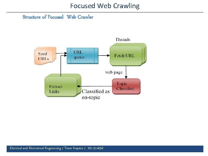 Focused Web Crawling Structure of Focused Web Crawler Electrical and Electronical Engineering / Taner