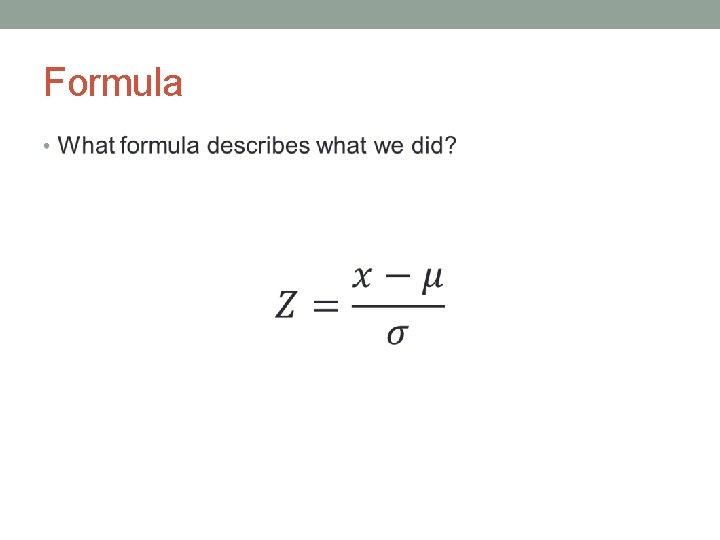 Formula • Formula •