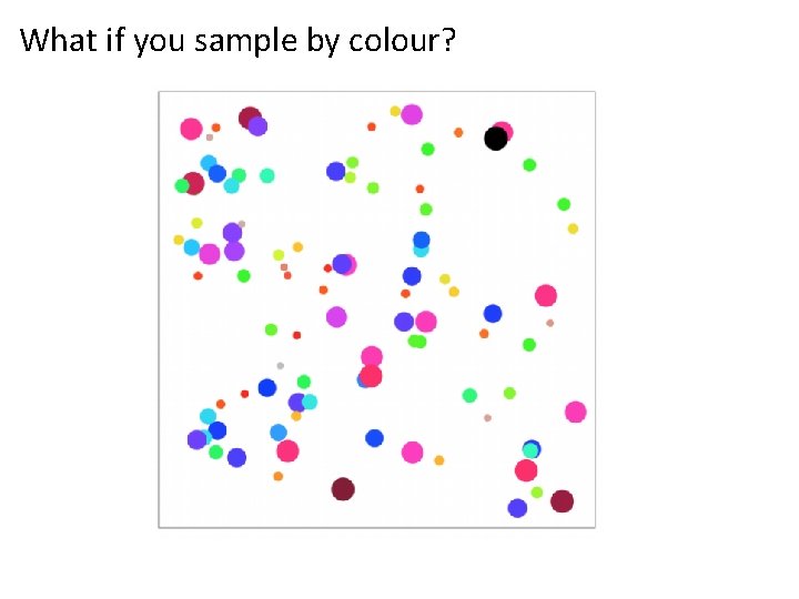 What if you sample by colour? 