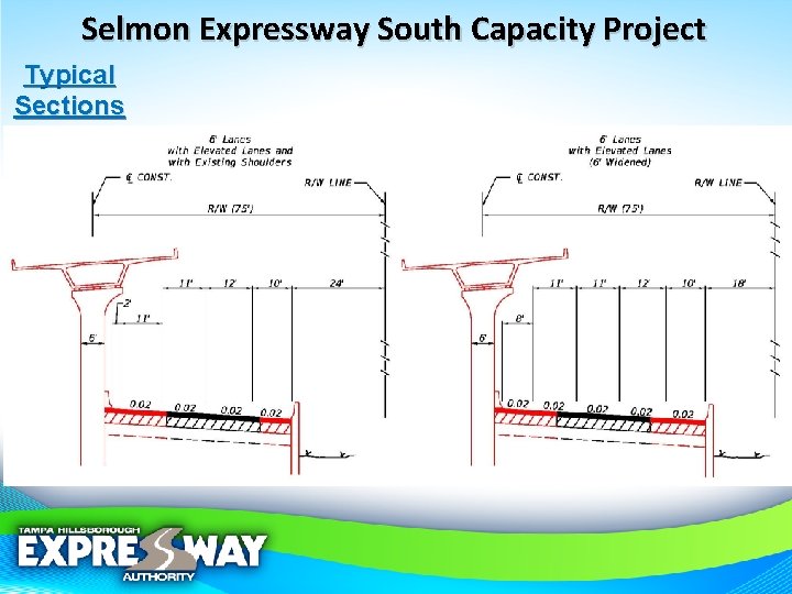 Selmon Expressway South Capacity Project Typical Sections 