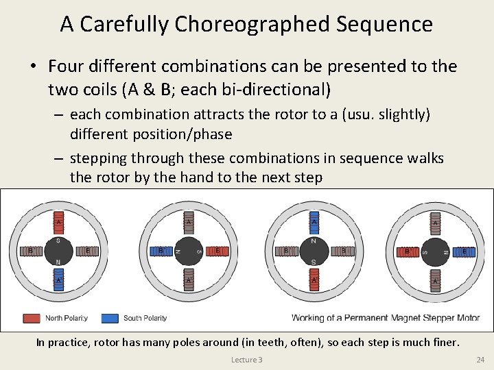 A Carefully Choreographed Sequence • Four different combinations can be presented to the two