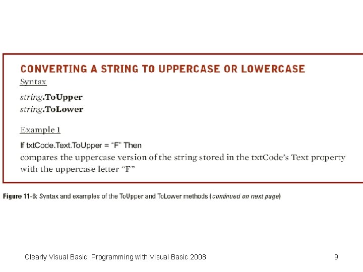 Clearly Visual Basic: Programming with Visual Basic 2008 9 