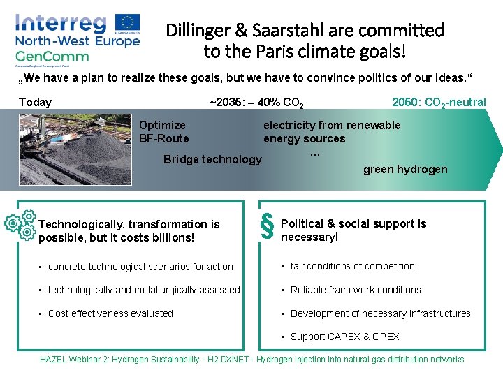 Dillinger & Saarstahl are committed to the Paris climate goals! „We have a plan