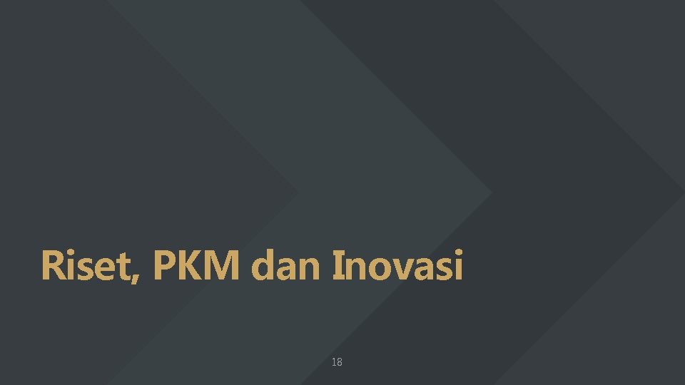 Riset, PKM dan Inovasi 18 