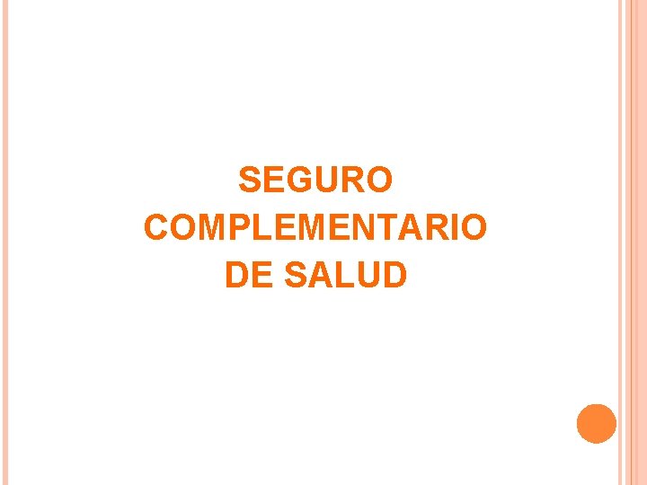 SEGURO COMPLEMENTARIO DE SALUD 
