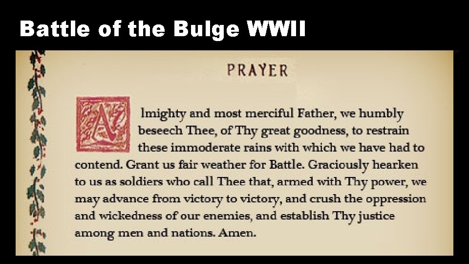 Battle of the Bulge WWII 