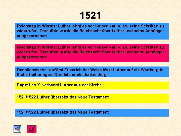 1521 Reichstag in Worms: Luther lehnt es vor Kaiser Karl V. ab, seine Schriften
