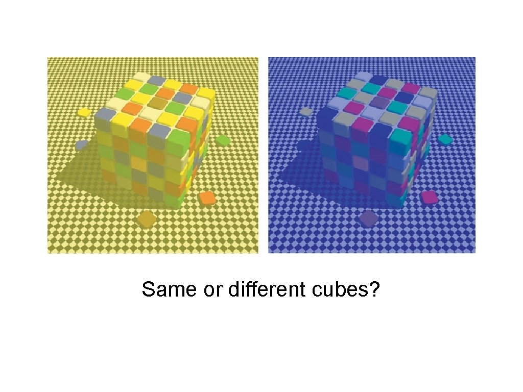 Same or different cubes? 