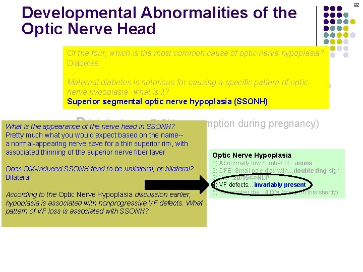 Developmental Abnormalities of the Optic Nerve Head Of the four, which is the most