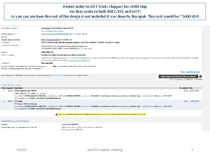 Recent order to JCET (Stats Chippac) for VMM chip Yes they order to both