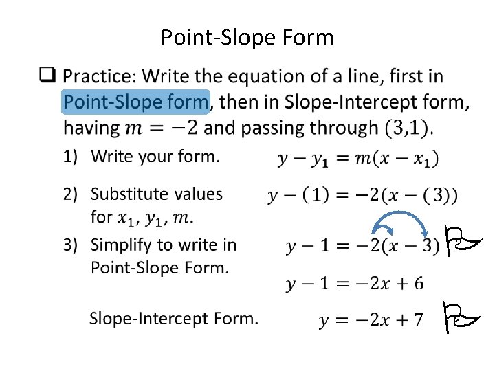 Point-Slope Form • P P 