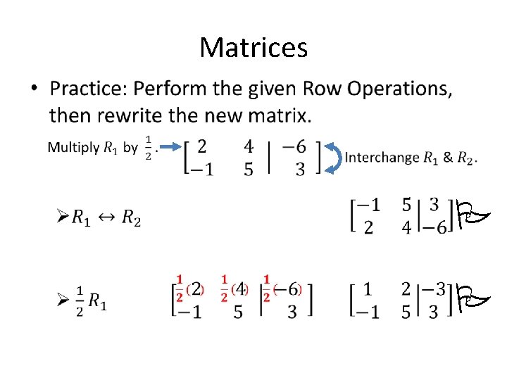 Matrices • P P 