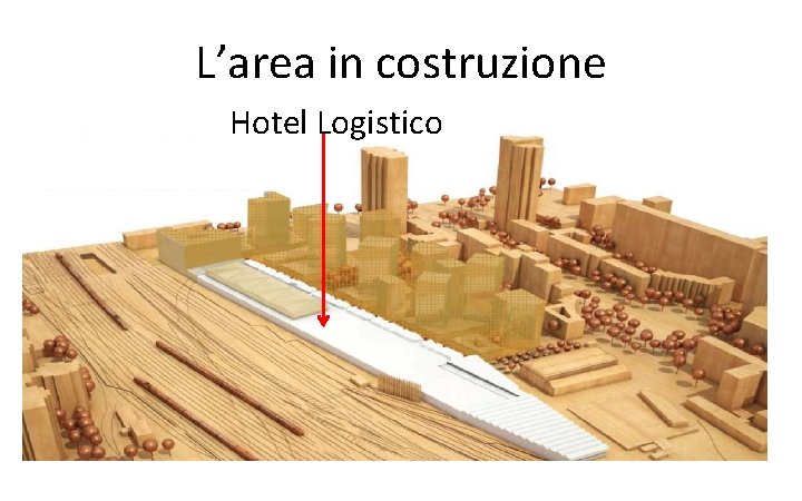 L’area in costruzione Hotel Logistico 