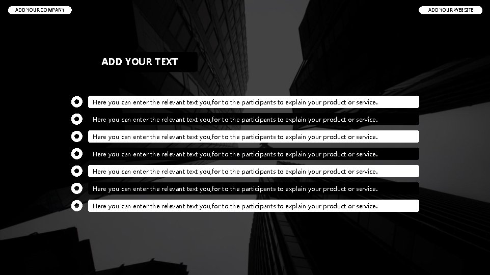 ADD YOUR COMPANY ADD YOUR WEBSITE ADD YOUR TEXT Here you can enter the ADD YOUR COMPANY ADD YOUR WEBSITE ADD YOUR TEXT Here you can enter the