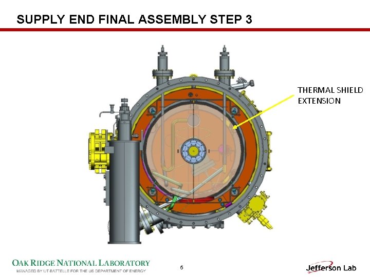 SUPPLY END FINAL ASSEMBLY STEP 3 THERMAL SHIELD EXTENSION 5 