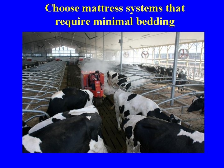 Choose mattress systems that require minimal bedding  Choose mattress systems that require minimal bedding