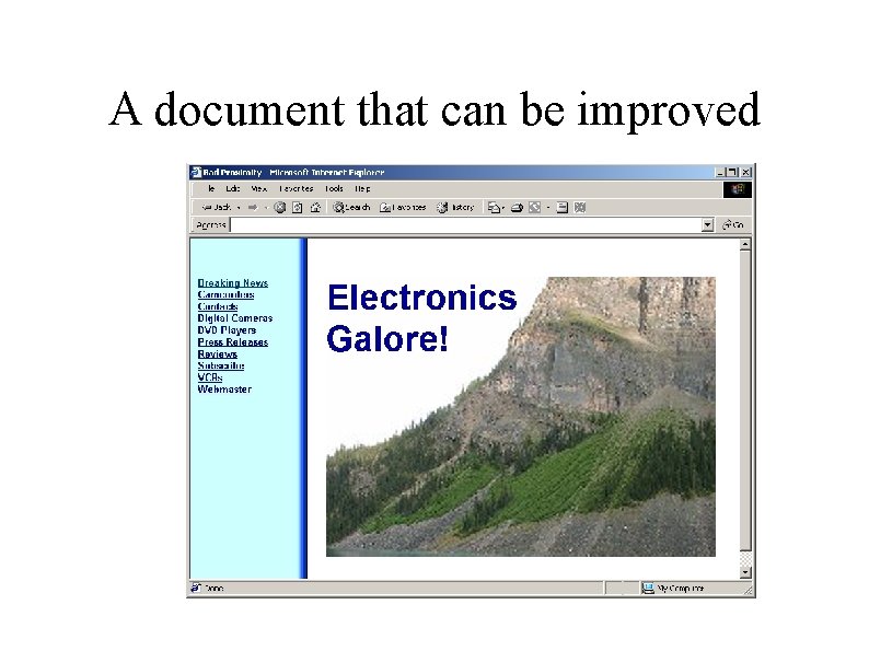 A document that can be improved 