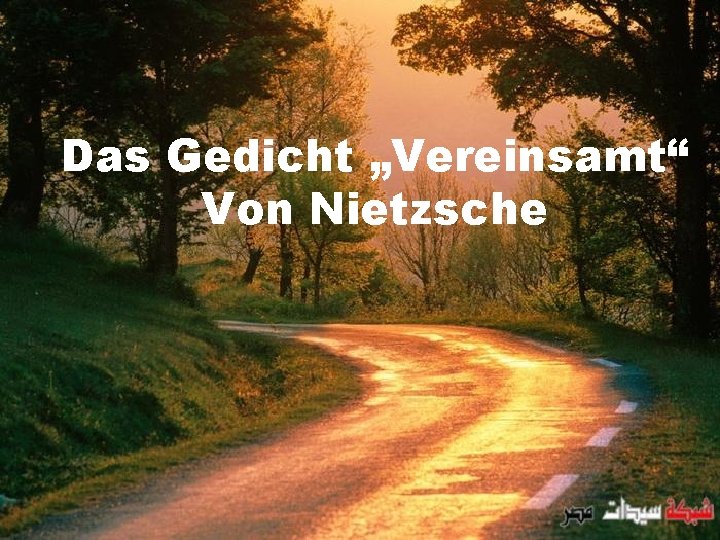 Das Gedicht „Vereinsamt“ Von Nietzsche 