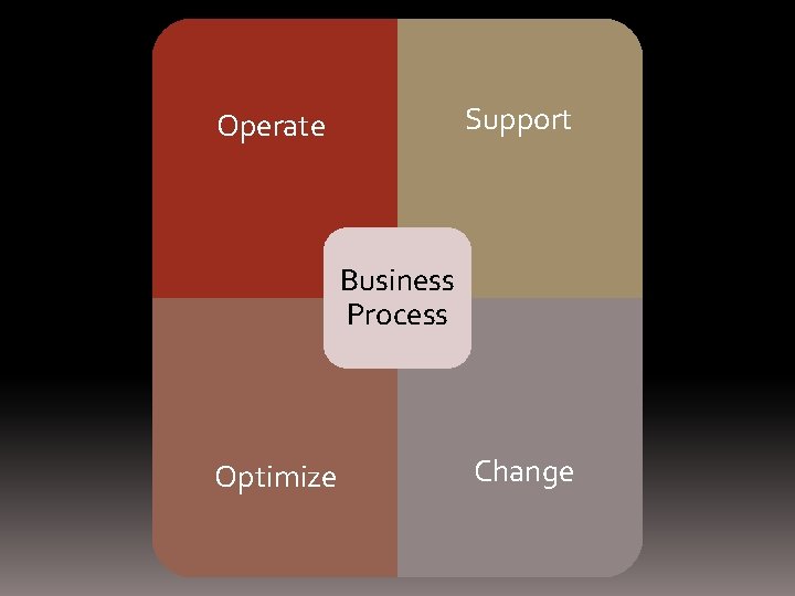 Support Operate Business Process Optimize Change 