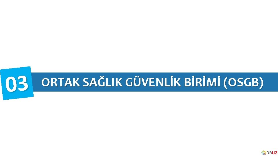 03 ORTAK SAĞLIK GÜVENLİK BİRİMİ (OSGB) DRUZ 