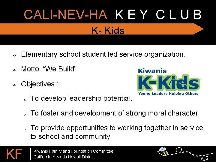 CALI-NEV-HA K E Y C L U B K- Kids v Elementary school student