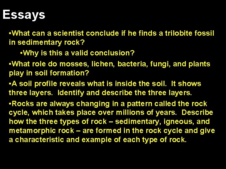 Essays • What can a scientist conclude if he finds a trilobite fossil in