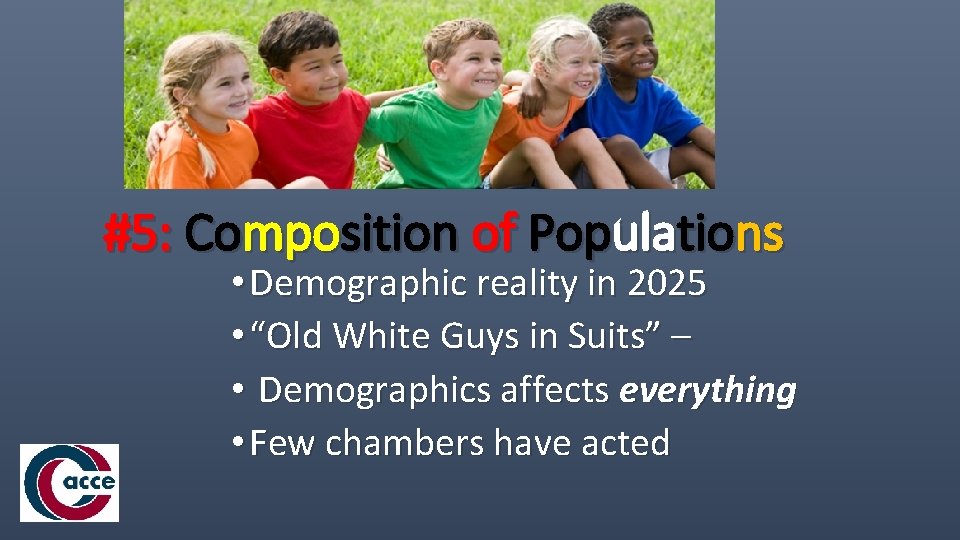 #5: Composition of Populations • Demographic reality in 2025 • “Old White Guys in