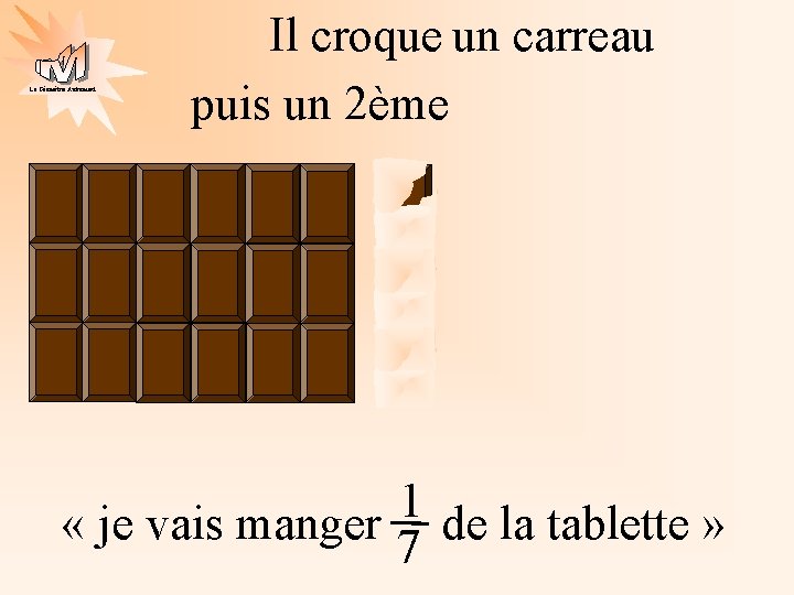 La Géométrie Autrement Il croque un carreau puis un 2ème 1 « je vais