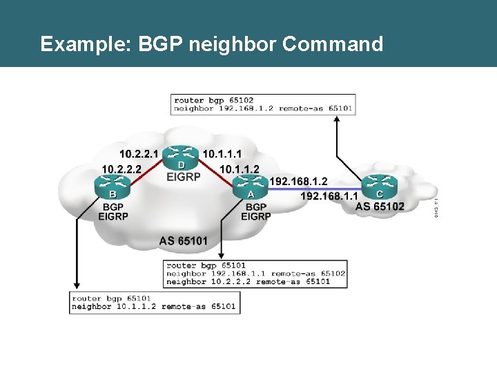 Example: BGP neighbor Command 