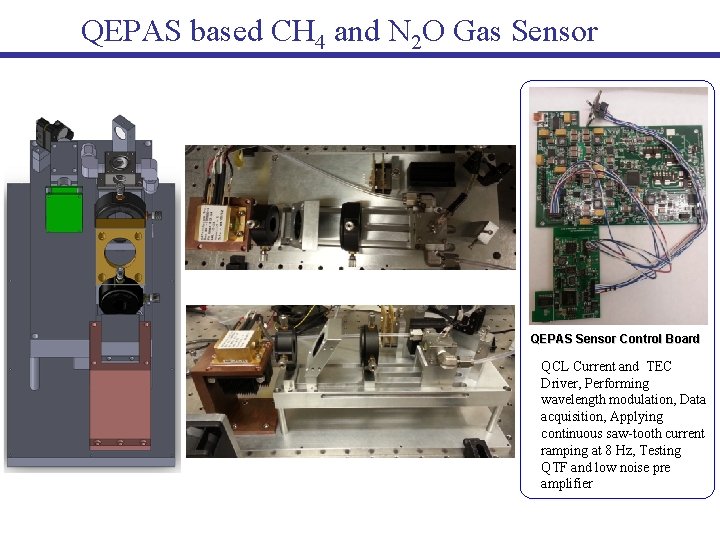 QEPAS based CH 4 and N 2 O Gas Sensor QEPAS Sensor Control Board