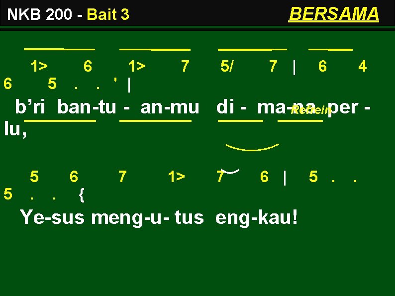 BERSAMA NKB 200 - Bait 3 6 1> 5 6. 1>. ' | 7