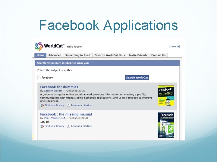 Facebook Applications 