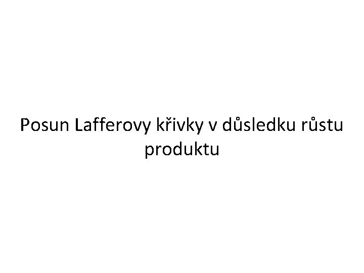 Posun Lafferovy křivky v důsledku růstu produktu 