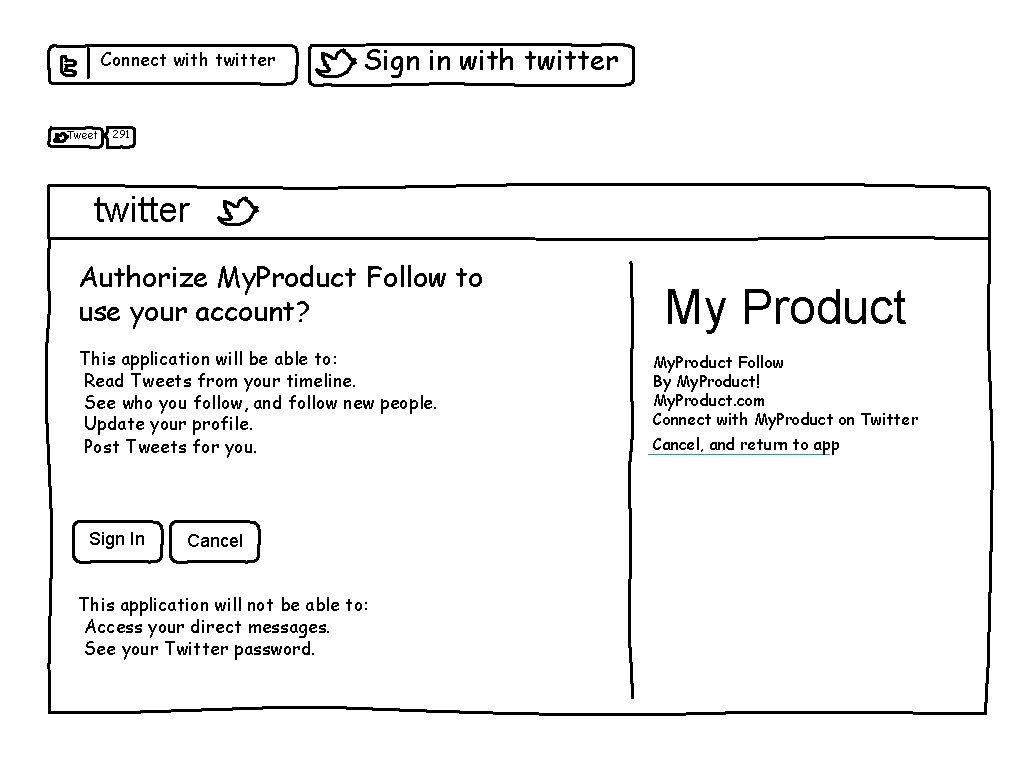 Connect with twitter Tweet Sign in with twitter 291 twitter Authorize My. Product Follow