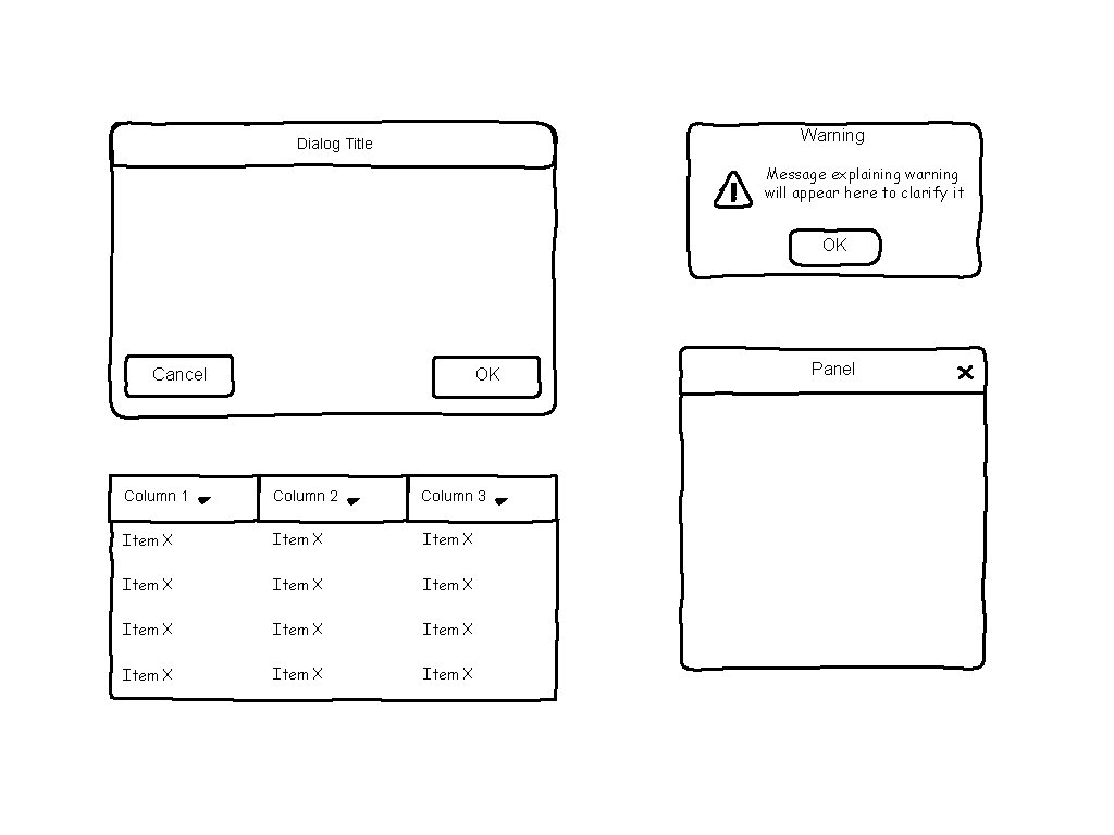 Warning Dialog Title Message explaining warning will appear here to clarify it OK Cancel