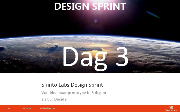 DESIGN SPRINT Dag 3 Shintō Labs Design Sprint Van idee naar prototype in 5