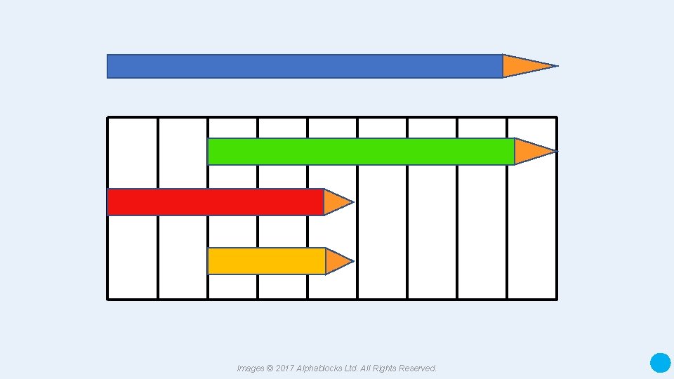 A blue dot in the corner of a slide indicates that there are notes