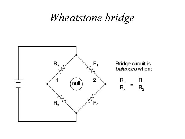 Wheatstone bridge 