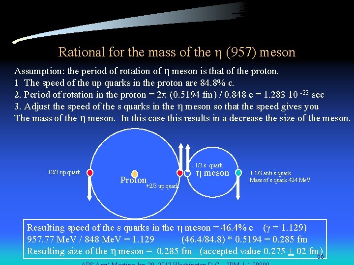 Rational for the mass of the h (957) meson Assumption: the period of rotation