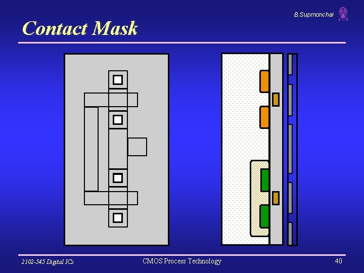B. Supmonchai Contact Mask 2102 -545 Digital ICs CMOS Process Technology 40 