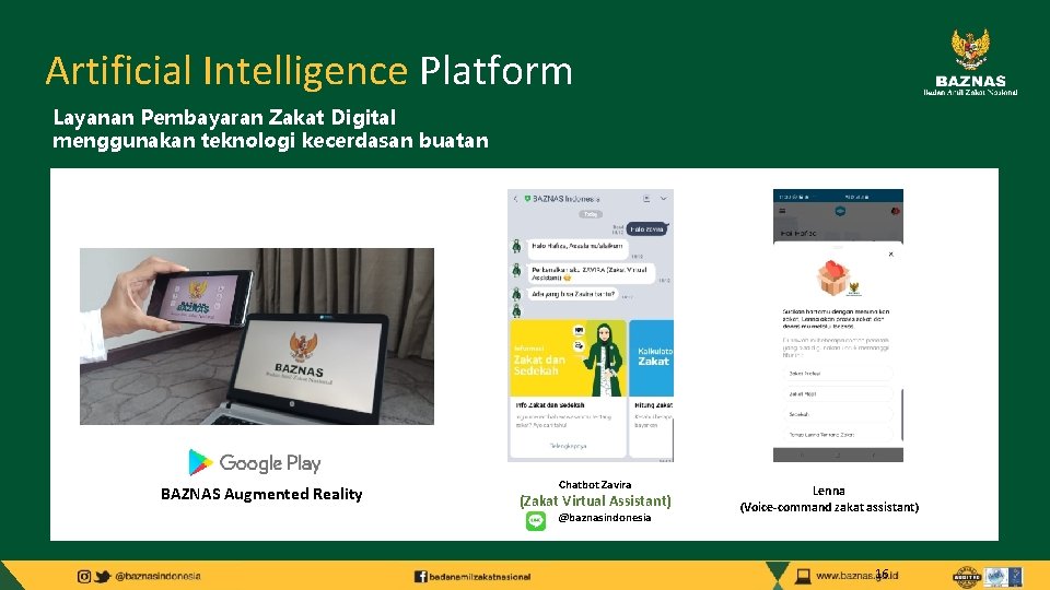 Artificial Intelligence Platform Layanan Pembayaran Zakat Digital menggunakan teknologi kecerdasan buatan BAZNAS Augmented Reality