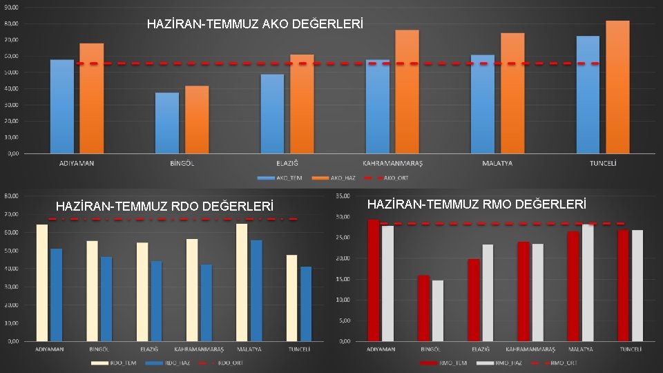 HAZİRAN-TEMMUZ AKO DEĞERLERİ HAZİRAN-TEMMUZ RDO DEĞERLERİ HAZİRAN-TEMMUZ RMO DEĞERLERİ 