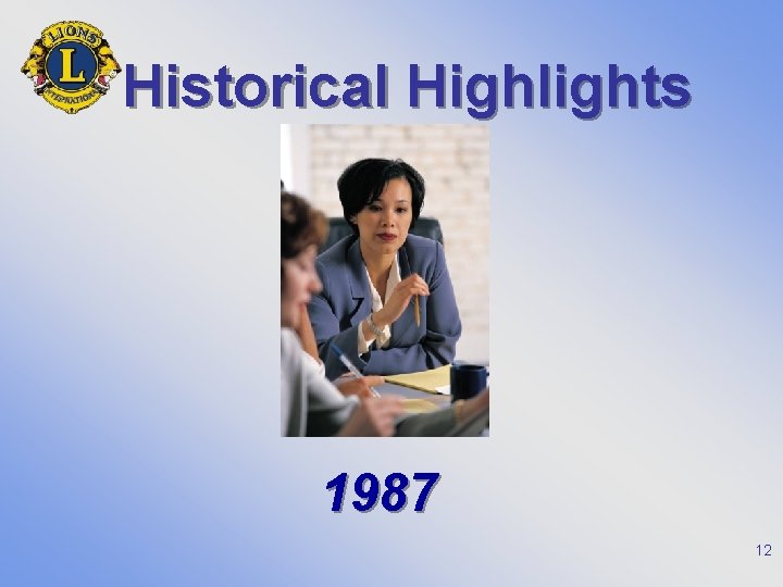 Historical Highlights 1987 12 