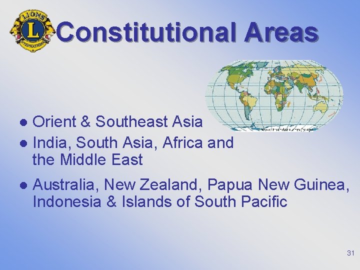 Constitutional Areas Orient & Southeast Asia l India, South Asia, Africa and the Middle