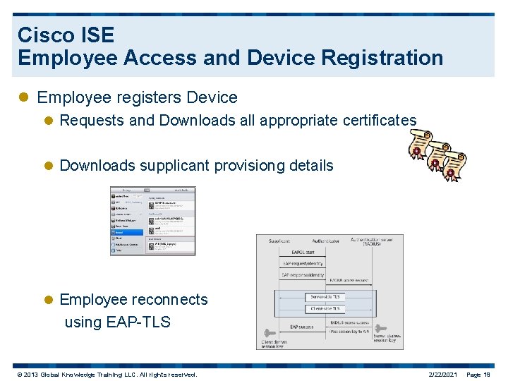Cisco ISE Employee Access and Device Registration l Employee registers Device l Requests and