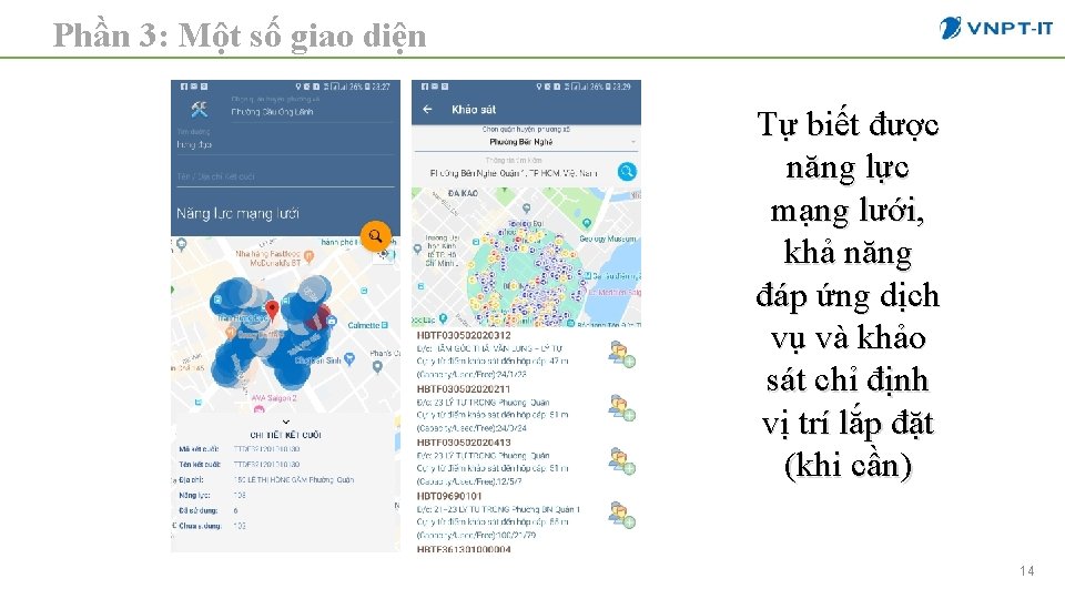 Phần 3: Một số giao diện Tự biết được năng lực mạng lưới, khả